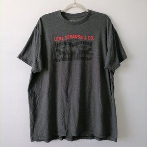 Levi's Men's Gray Tee Size 2XL
